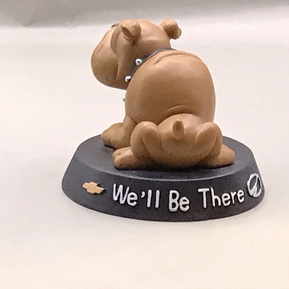 Bulldog Bobble head Dog On Black Base 